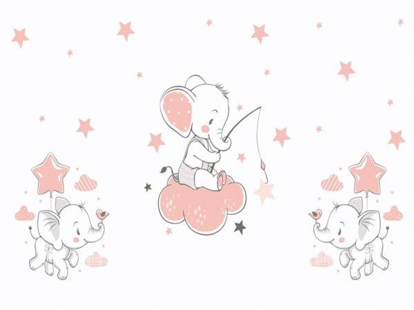 Happy Elephant Kids Room Wallpaper by MywallpaperSho