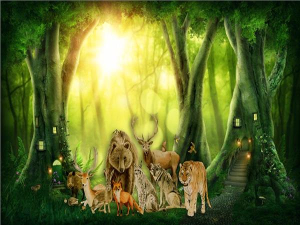 Forest Folks Kids Room Wallpaper by MywallpaperSho