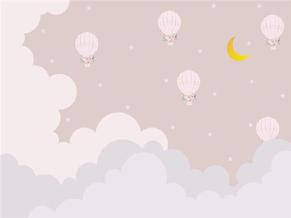 Flying Balloon Kids Room Wallpaper by MywallpaperShop