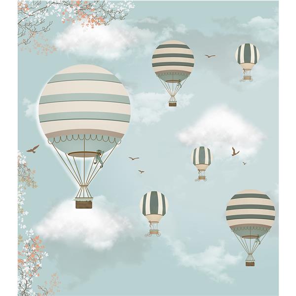 Flower Tree Dallari Clouds and Balloons Kids Room Wallpaper by MywallpaperShop