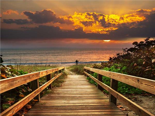 Wooden Iskele Sea Scenery Wallpaper by MywallpaperSho