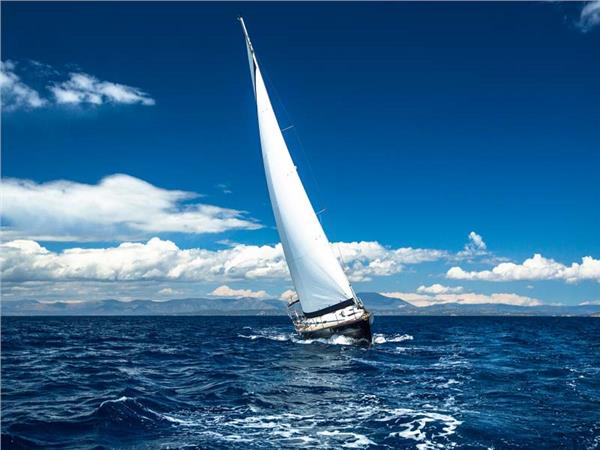 White sailboat Sea Scenery Wallpaper by MywallpaperSho