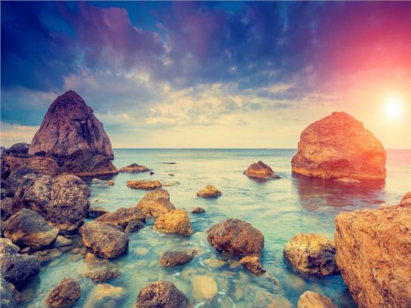 Quiet Village Sea Scenery Wallpaper by MywallpaperSho