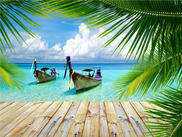 Wooden Iskele Sea Scenery Wallpaper by MywallpaperSho