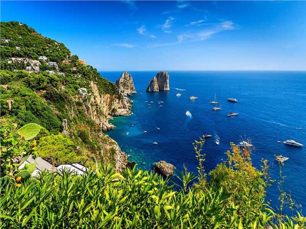 Blue Village Sea Scenery Wallpaper by MywallpaperSho