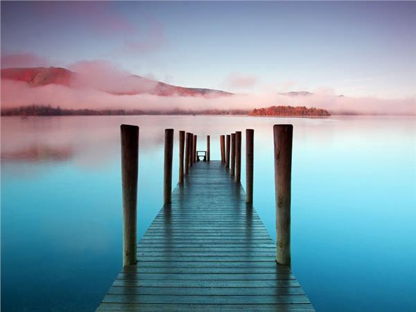 Foggy Village Sea Scenery Wallpaper by MywallpaperSho