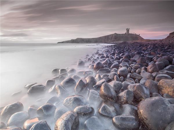 Foggy Village Sea Scenery Wallpaper by MywallpaperSho