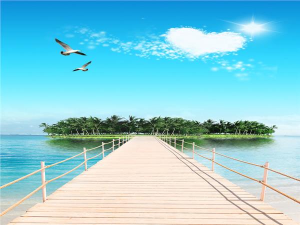Tropical Island Sea Scenery Wallpaper by MywallpaperSho