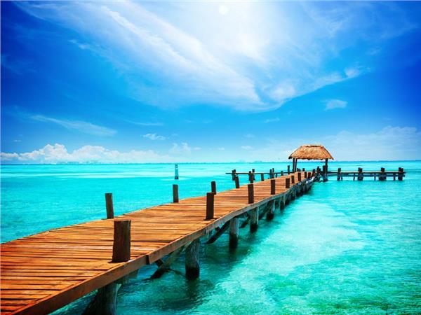 Maldives Wooden Iskele Sea Scenery Wallpaper by MywallpaperSho