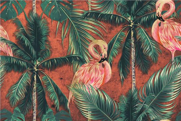 Retro Flamingo 3D Wallpaper by MywallpaperShop