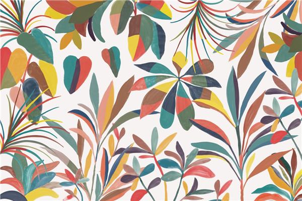 Vintage Colorful Flowers Wallpaper by MywallpaperShop