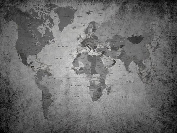 World Map Custom Design Wallpaper by MywallpaperShop
