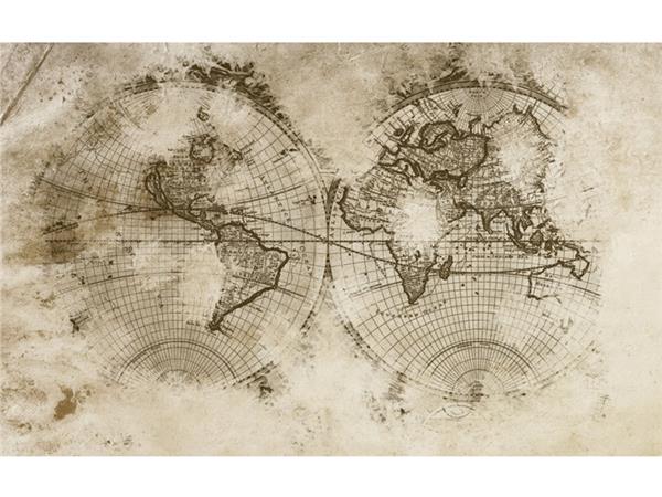 World Map Custom Design Wallpaper by MywallpaperShop
