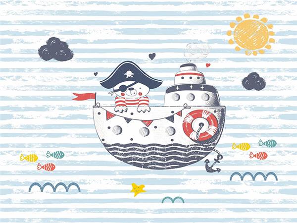 Sailor Little Kids Room Wallpaper by MywallpaperShop