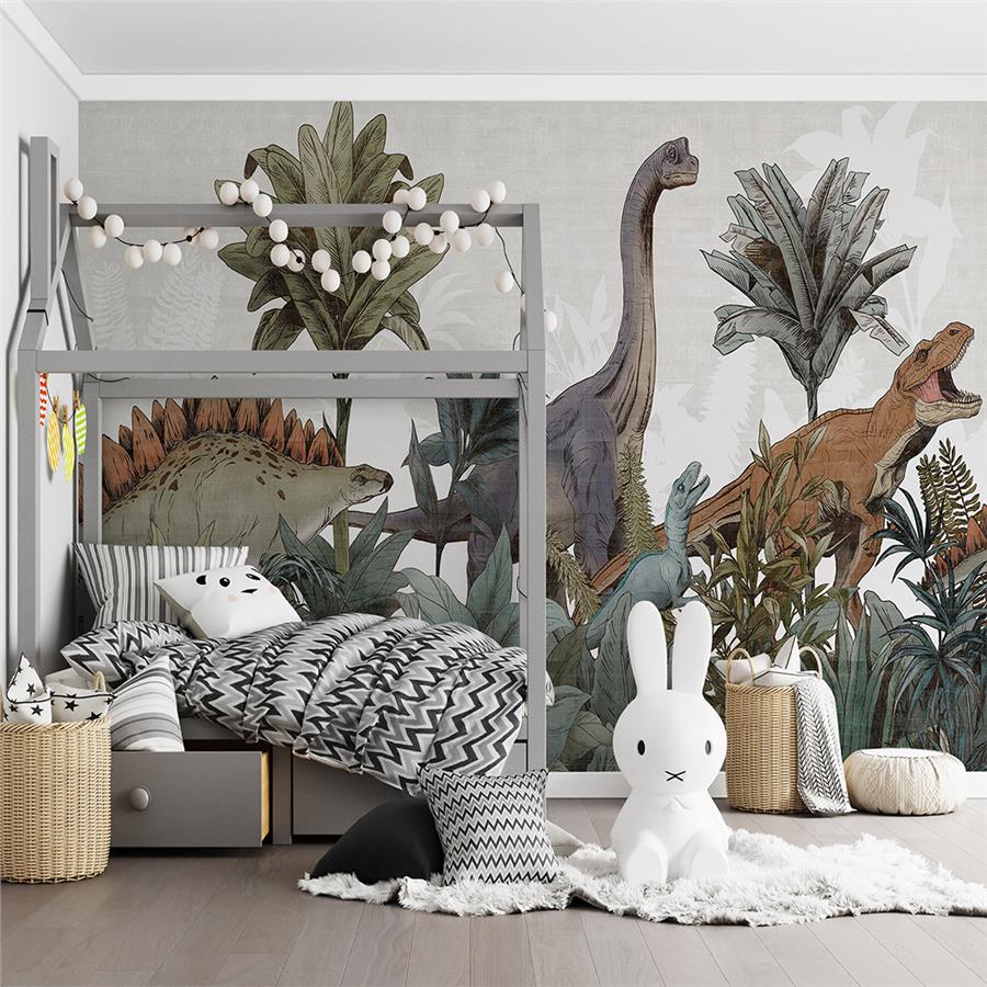 Dinasour Worlds Kids Room Wallpaper