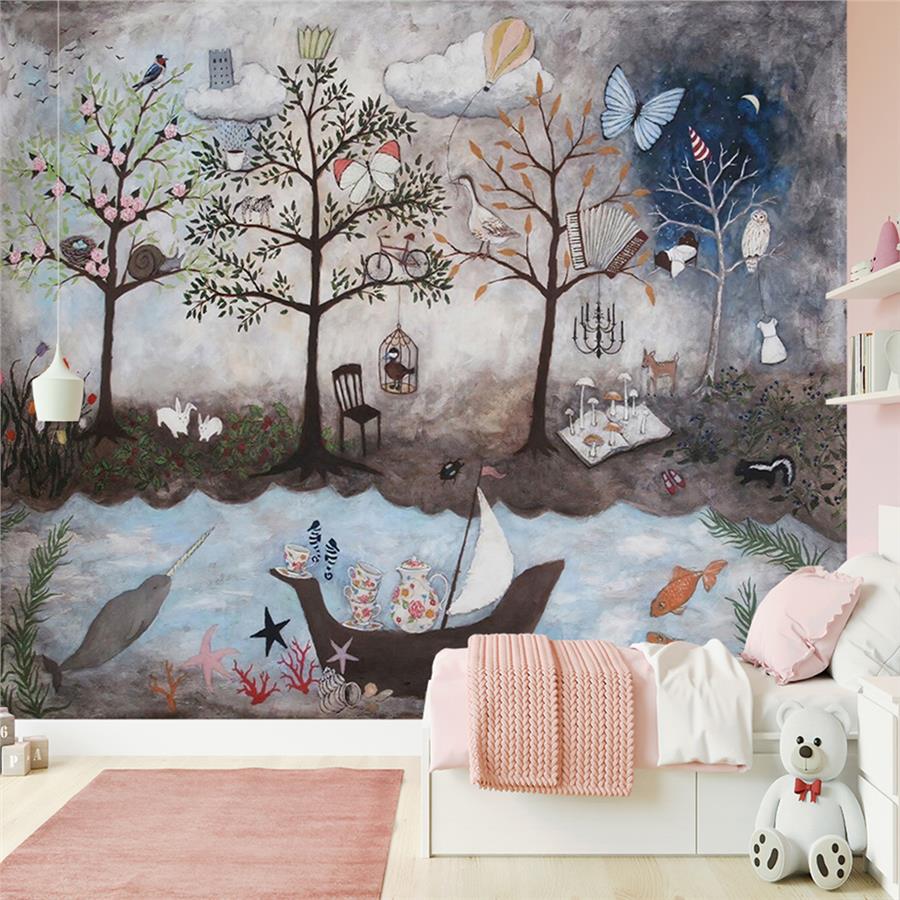 Dream Worlds Kids Room Wallpaper Magical Playful Mural
