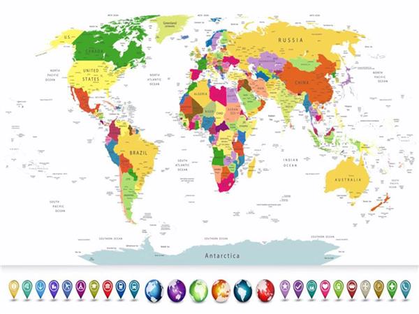World Siyasi Map Egitici Wallpaper by MywallpaperShop
