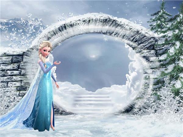 Elsa Snow Land Kids Room Wallpaper by MywallpaperShop