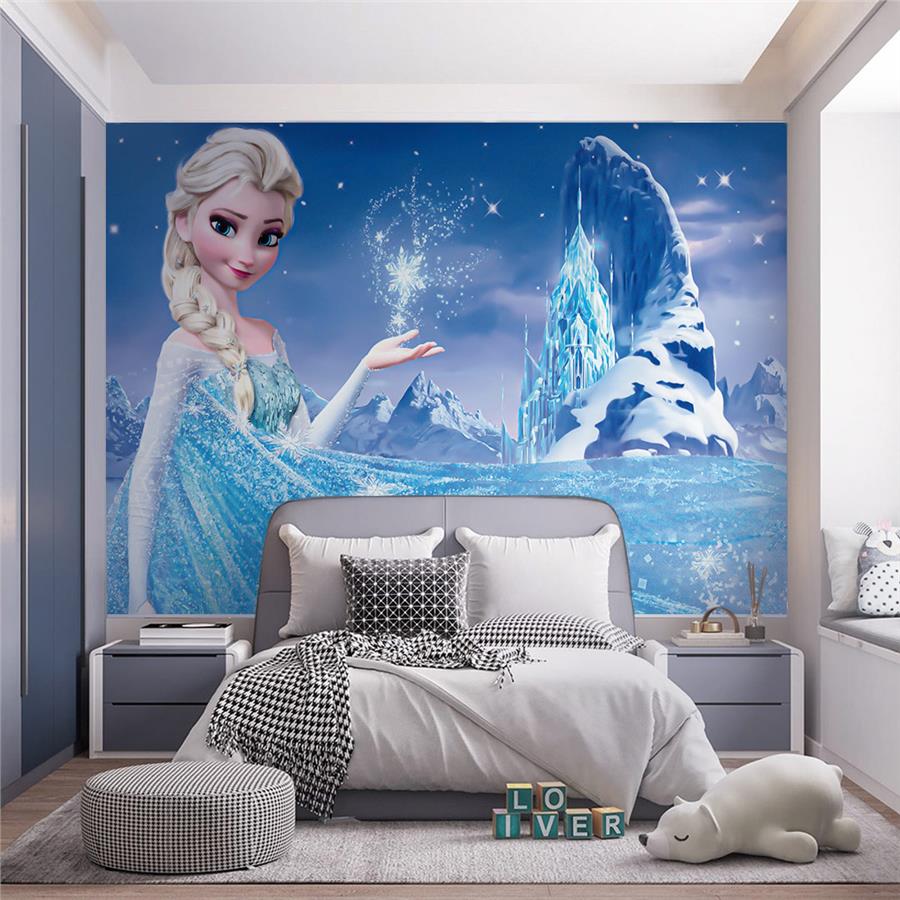 Elsa Snow Land Kids Room Wallpaper