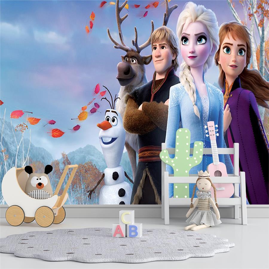 Elsa and Friends Kids Room Wallpaper