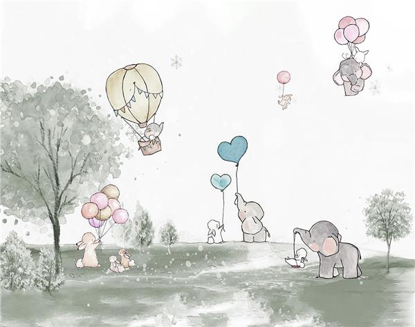 Filler and Balloons Bebek Wallpaper by MywallpaperShop