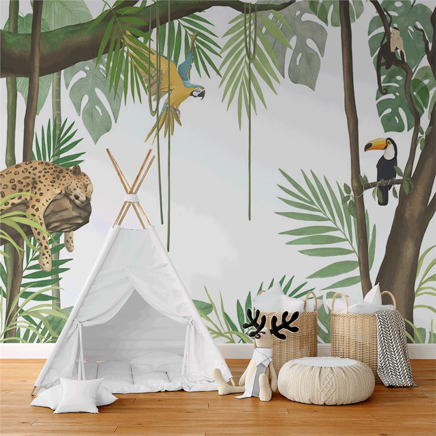 Fun Forest and Friendly Animals Kids Wallpaper