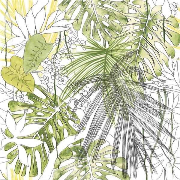 Tropical Big Leaflar 3D Wallpaper by MywallpaperShop