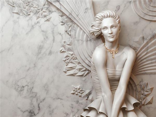 Beautiful Kadin Relief Wallpaper by MywallpaperShop