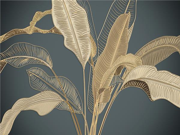 Gold Leaf Design Wallpaper by MywallpaperShop