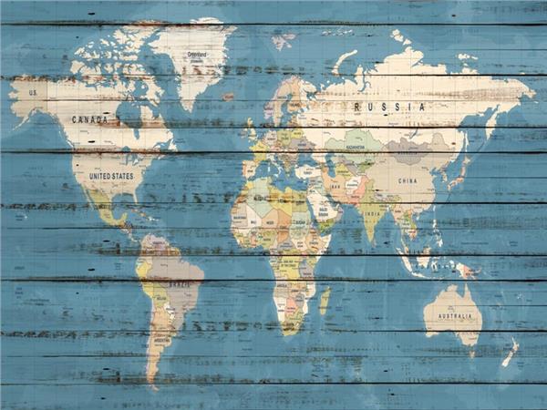 Wooden Zemin World Map Wallpaper by MywallpaperShop