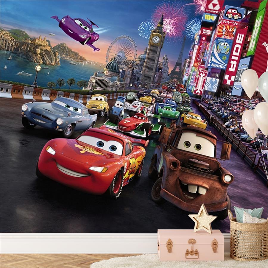 Lightning Mcqueen Cars Kids Room Wallpaper