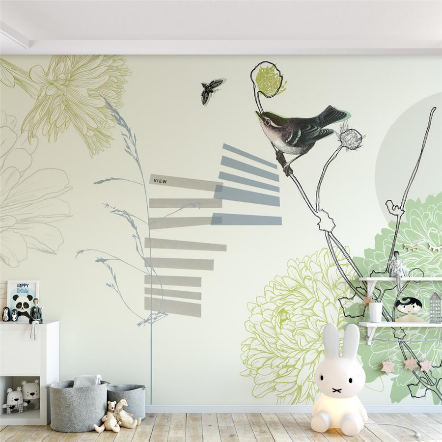 Little Sparrow Kids Room Wallpaper