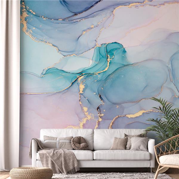 Turquoise marble Design 3D Wallpaper by MywallpaperShop