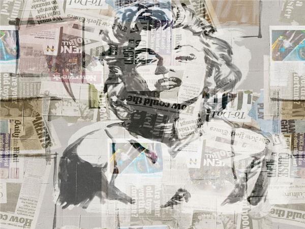 Retro Marilyn Monroe Custom Design Wallpaper by MywallpaperShop