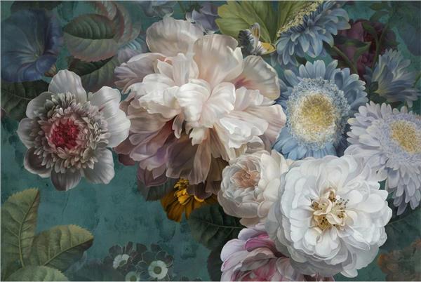 Blue Flower Wallpaper by MywallpaperShop