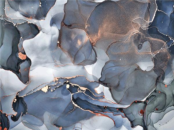 Blue White marble Looking Custom Design Wallpaper by MywallpaperShop