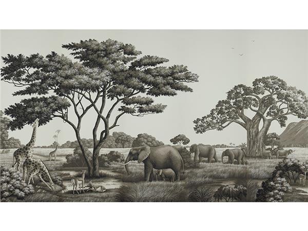 Monochrome Africa Design Wallpaper by MywallpaperShop