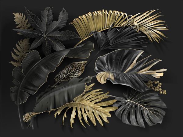 Genis Leaf Design Wallpaper by MywallpaperShop