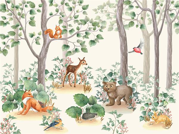 Neseli Forest Kids Room Wallpaper by MywallpaperShop