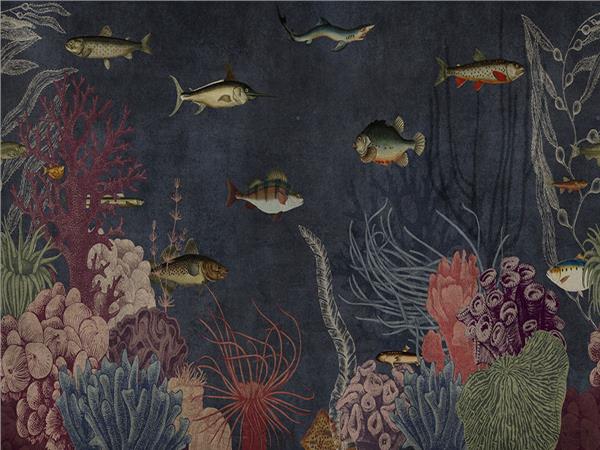 Ocean Underwater World Design Wallpaper by MywallpaperShop