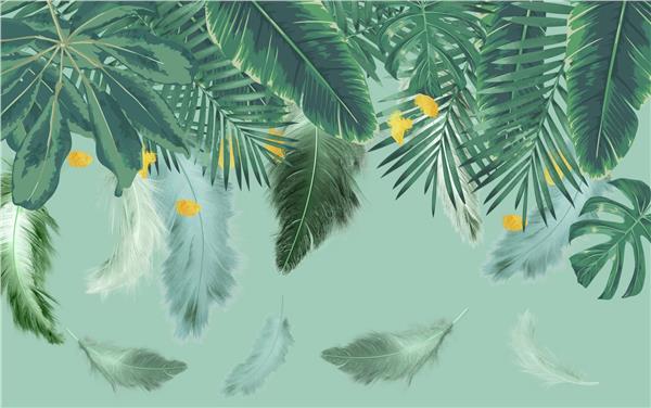 Tavandan Sarkan Palm Tree Leaves Wallpaper by MywallpaperShop