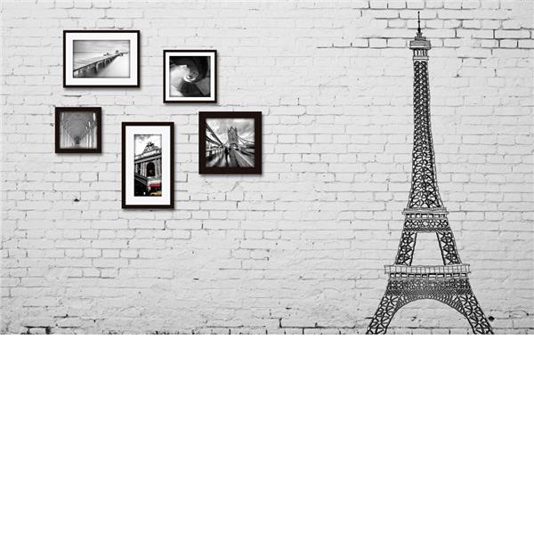 Paris Eiffel Tower Themed Brick Design Wallpaper by MywallpaperShop