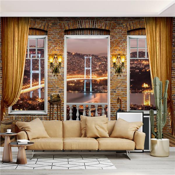 Window Istanbul Scenery 3D Wallpaper by MywallpaperShop