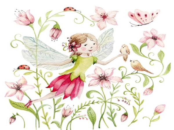 Fairy Girl Kids Room Wallpaper by MywallpaperShop