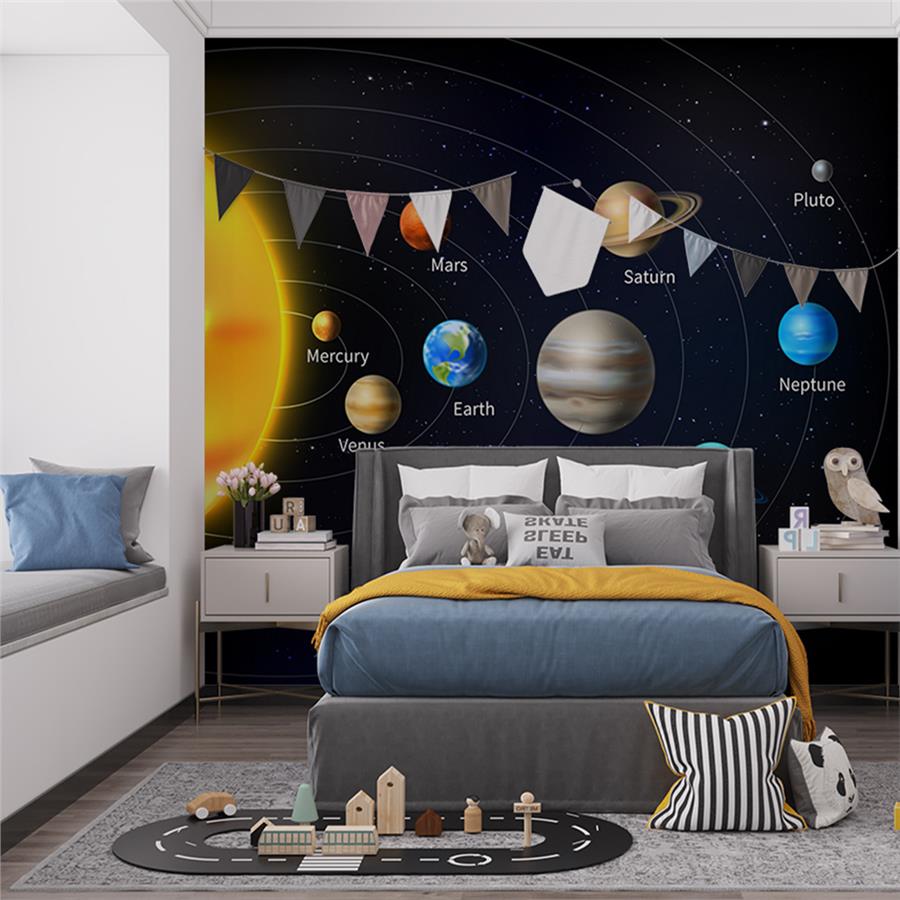 Planets and Space Kids Room Wallpaper
