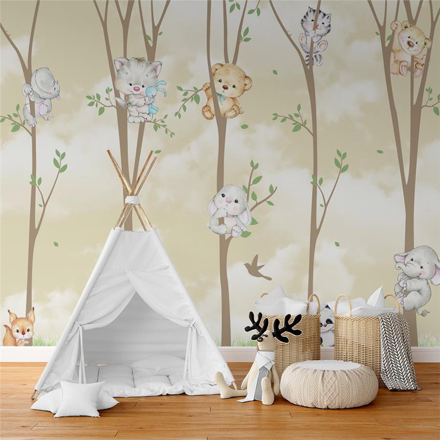 Playful Naughties Kids Room Wallpaper