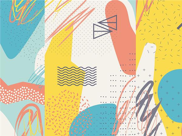 Colorful Soyut Kids Room Wallpaper by MywallpaperShop