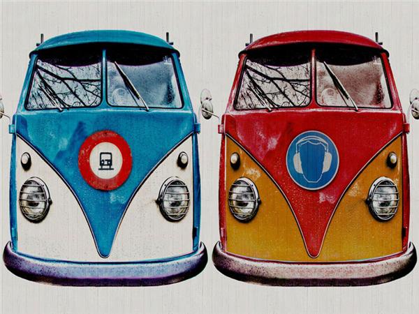 Retro Transporter Custom Design Wallpaper by MywallpaperShop