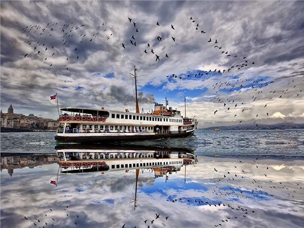 Island Boat City Scenery 0133 Wallpaper by MywallpaperSho