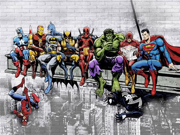Super Heroes Kids Room Wallpaper by MywallpaperShop